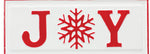 Joy Sign Decoration – Metal Construction – 19.75 x 6.75 in – Set of 2 – Festive Indoor Wall Decor – By Melrose