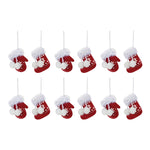 Metal Holiday Ornament – Mitten and Stocking Shapes – 4 in – Set of 12 – By Melrose