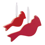 Traditional Holiday Glass Cardinal Ornaments – Set of 6, Two Sizes