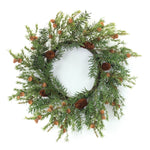Front Door Pine Wreath – Plastic Construction – 25 in – By Melrose