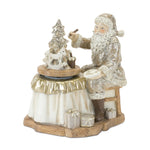 Christmas Santa Decorative Pair 6.5 Inch Height Resin Paint Brush Style Set of 2 by Melrose