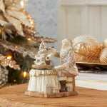 Christmas Santa Table Décor 6.5 Inch Height Resin Set of 2 with Paint Brush Accents by Melrose