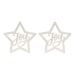 beaded wood star