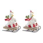 geese on sled decor
