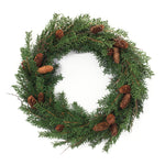Mixed Pine Cone Wreath Christmas 26 Inch Diameter Plastic Indoor Holiday Accent Melrose