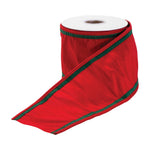 Seasonal Craft Ribbon 0.25 in Wired Polyester Red 4 in x 5 Yards By Melrose