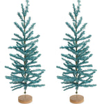 Modern Blue Pine Trees – Tall Decorative Holiday Set