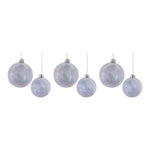 Elegant Cream Holiday Ornaments – Iridescent Glass Set