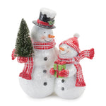 Melrose Snowman Couple Figurine 7.5