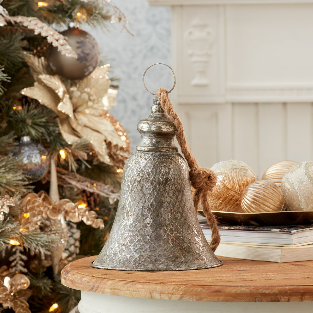 Rustic Metal Bell Ornament (Set of 8) main image 1