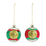 Glass Reflector Ball Christmas Ornaments – Set of 12