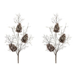 Woodland Frost Twig Christmas Branches – 2 Piece Set
