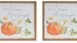 Modern Fall Wall Sign Set 15.75 in Fir Wood MDF Pumpkin 15.75 x 0.75 By Melrose