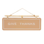 Live Simply and Give Thanks Metal Sign Set – 9H Iron Rattan – Autumn Interior Décor – By Melrose
