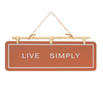 Live Simply and Give Thanks Metal Sign Set – 9H Iron Rattan – Autumn Interior Décor