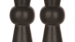 Simplux LED Candle Set with Timer – Wax & Plastic – 3.25 x 3.25 x 8.5 Inch, Set of 2, Black By Melrose