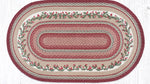 Rustic Cranberries Oval Patch Area Rug Natural Jute 3x5