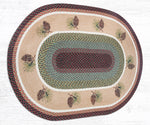 Earth Rugs Pinecone Oval Rug – Natural Lodge-Inspired Patch Tread