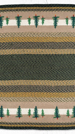 Rustic Tall Timbers Oval Area Rug 5x8 Cabin Living Room Carpet