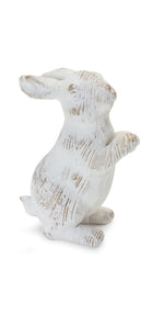 Minimalist Rabbit Figurines Set of 2 – Resin – 5.5–6.5 Inch Height – Home Decor Accent – By Melrose