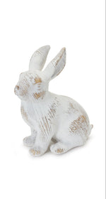 Whimsical Rabbit Figurines Set of 2 – 5.5–6.5 Inch Height – Resin Decorative Accent – By Melrose