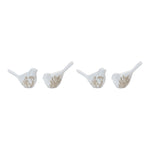 Floral Etched Bird Figurine (Set of 4)