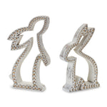 Melrose Beaded Rabbit Outline Decor (Set of 2)