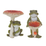 Resin Frog and Mushroom Figurine Set – 10