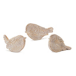 Resin Etched Bird Figurine Set – 4