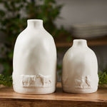 Rustic White Farm Animal Vases – Ceramic Decor
