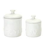 Farmhouse Animal Ceramic Canisters – Set of 2