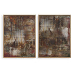 Molten Patina Abstract Art – Set of 2 Framed Canvases by Uttermost
