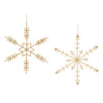 Melrose Gold Beaded Metal Snowflake Ornament (Set of 6)