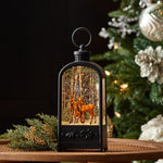 Indoor LED Snow Globe with Deer and Trees – 9.5