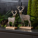 metal deer decor set