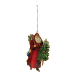 iron santa tree decor