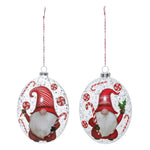 Peppermint Gnome Disc Ornaments – Set of 12 Holiday Decor