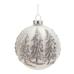 Melrose Frosted Pine Tree Ball Ornament (Set of 6)