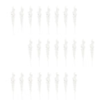Realistic dripping icicle silhouette with glittered finish