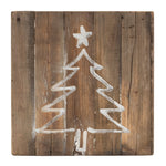 Woodland Christmas Wood Blocks – Snowflake & Tree Set