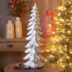 Winter Woodland Tabletop Tree – White & Silver Design