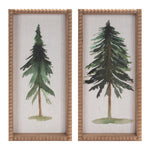 Woodland Christmas Wall Art – Framed Pine Tree Decor