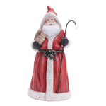 Traditional Woodland Santa Figurine Duo