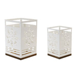 Snowflake Cut-Out Candle Holders – Set of 2