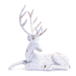 Distressed Winter Deer Statue (Set of 2)