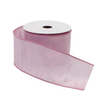 Festive Blush Pink Wired Ribbon Set – 2.5