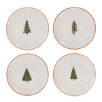 Melrose Ceramic Pine Tree Plate (Set of 4)