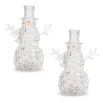 LED Snow Globe with Snowman Figures – 2 Pack