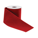Red Nylon and Wool Wired Ribbon (Set of 2)