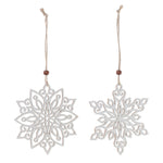Christmas Tree Décor – Wooden Snowflake Ornaments – Set of 24